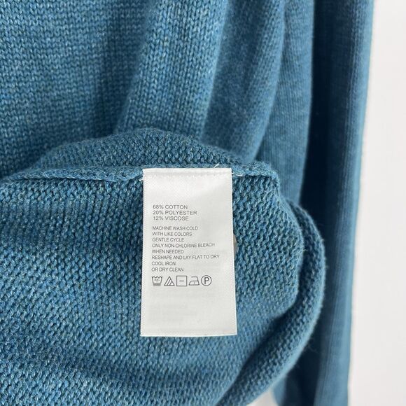 Tommy Bahama Sweater Size XL Mens Seaway Teal Sorrento Beach Button Mock Henley - Picture 7 of 8